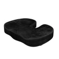 Black flannel U-shaped memory foam seat cushion for office chair
