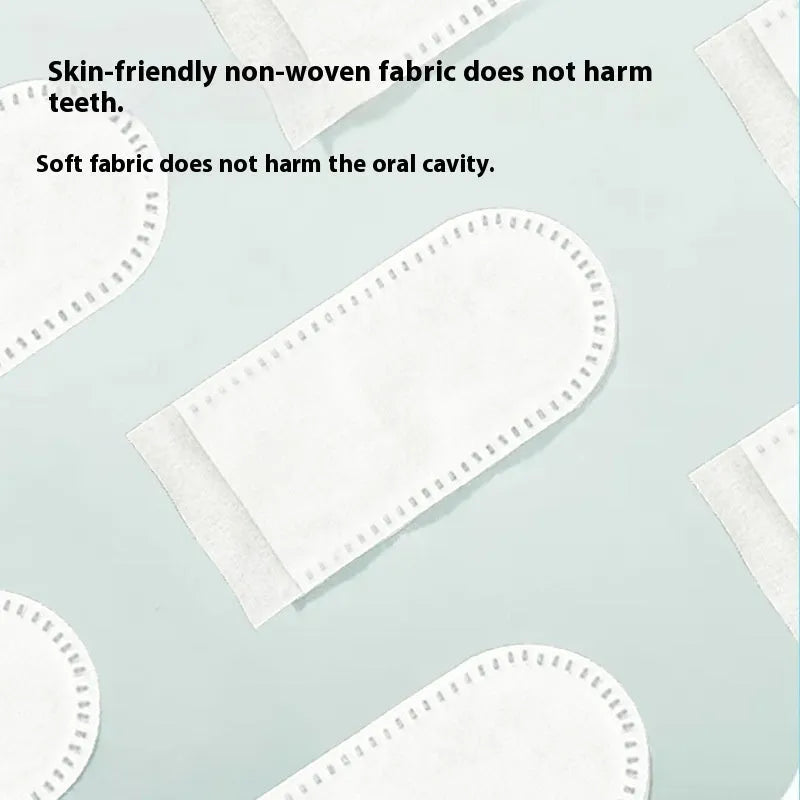 Pack of 50 non-woven fabric pet dental cleaning finger stalls for cats and dogs