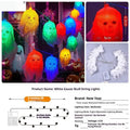 Halloween coloured LED fairy lights with battery box for indoor wall decoration.