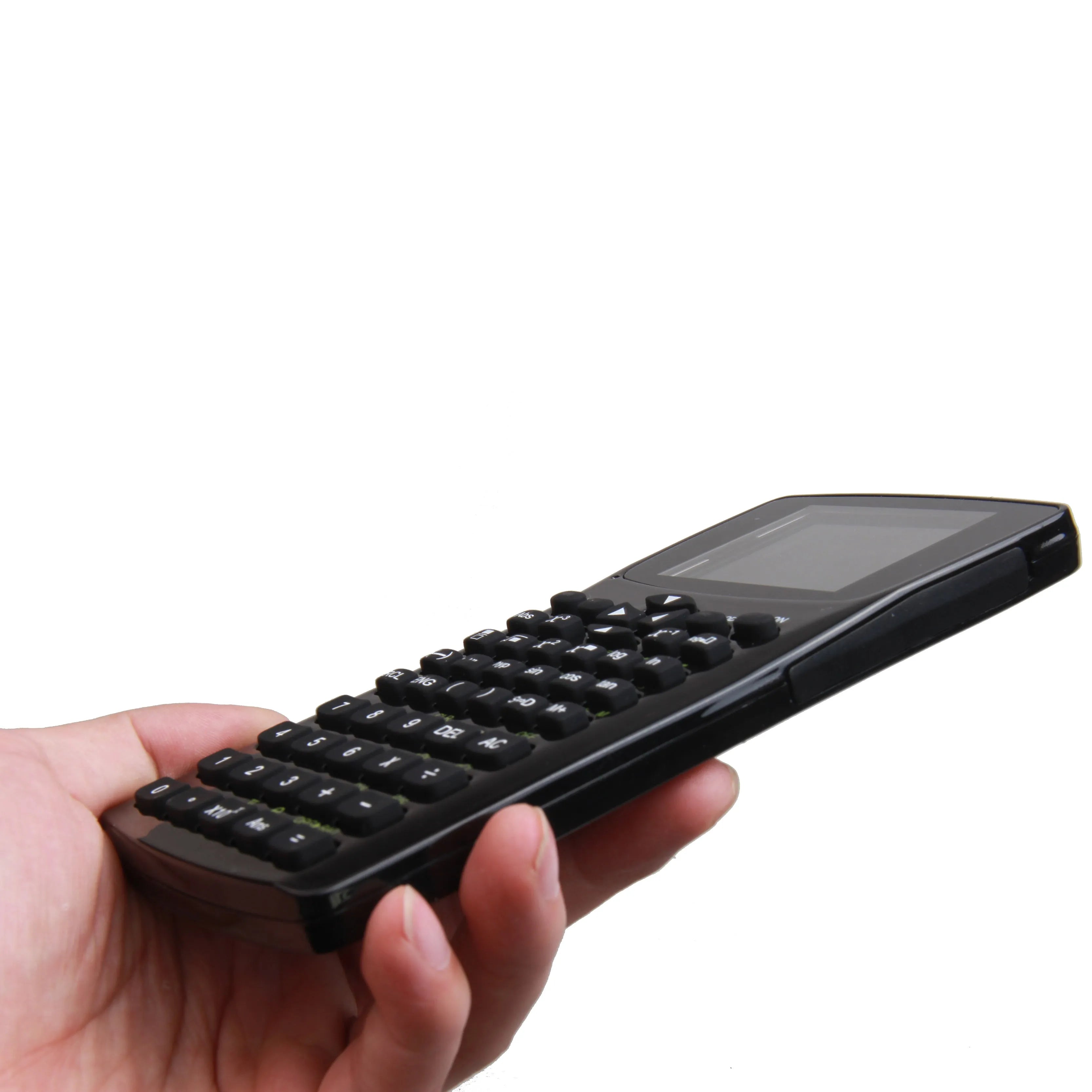 Black multifunctional e-book reader with screen and adjustable strap for portable reading and media playback