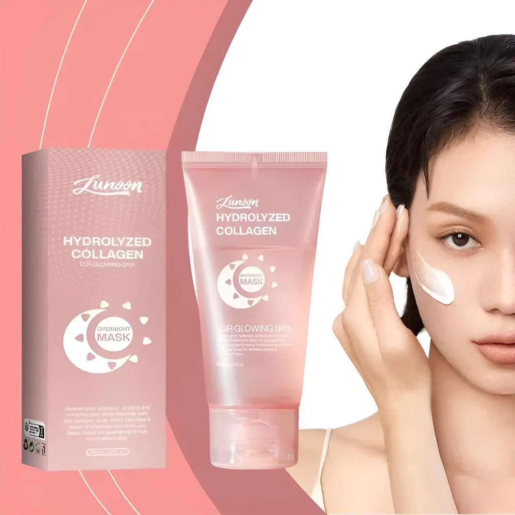 75ml collagen night face mask with application brush for firming and hydration