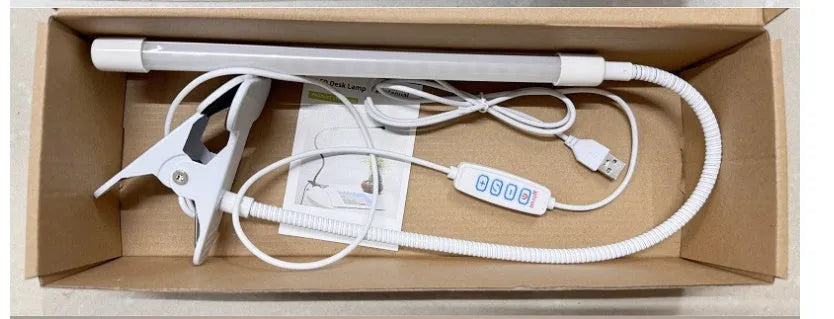 Black or white 26cm USB-powered LED desk lamp with eye protection for study