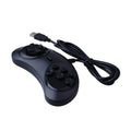 Black Sega USB computer game controller with 1.8 metre cable for Windows PC gaming