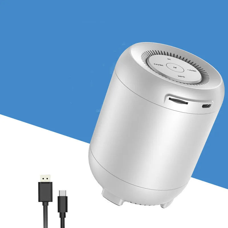Black or white AI voice control Bluetooth speaker with buttons and USB port