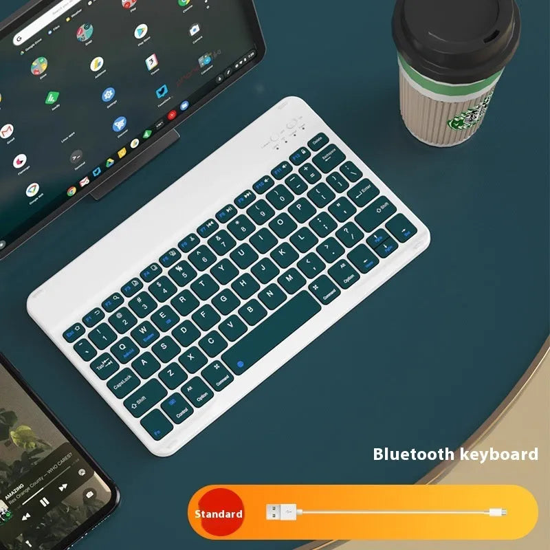 Bluetooth keyboard for girls tablet PC in various colours including elegant white, pink, green, blue, lavender, and yellow options