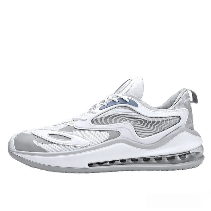Men's summer casual shoes with air cushion technology and height increasing feature