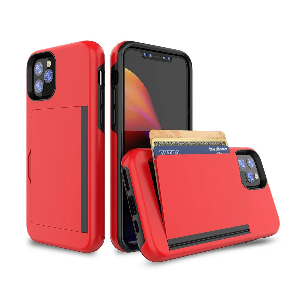 Simple solid colour TPU and PC mobile phone case for iPhone 11, 11 Pro, and Pro Max.