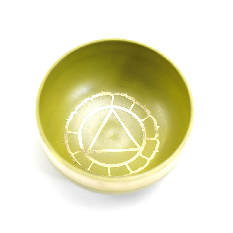 Handmade Himalayan singing bowl in multiple colours measuring 8cm diameter for meditation and yoga
