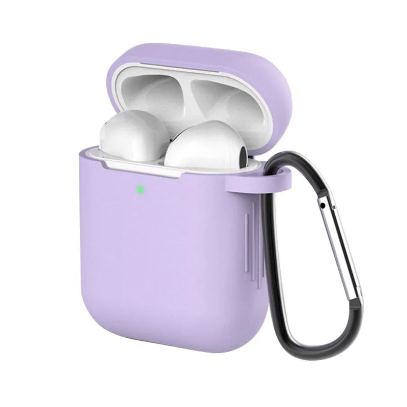 Silicone protective case cover for Apple AirPods 1st and 2nd generation in multiple colours