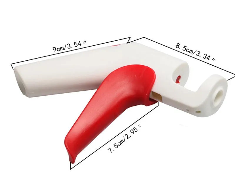 A manual cherry kernel remover kitchen tool with a handle for pitting cherries