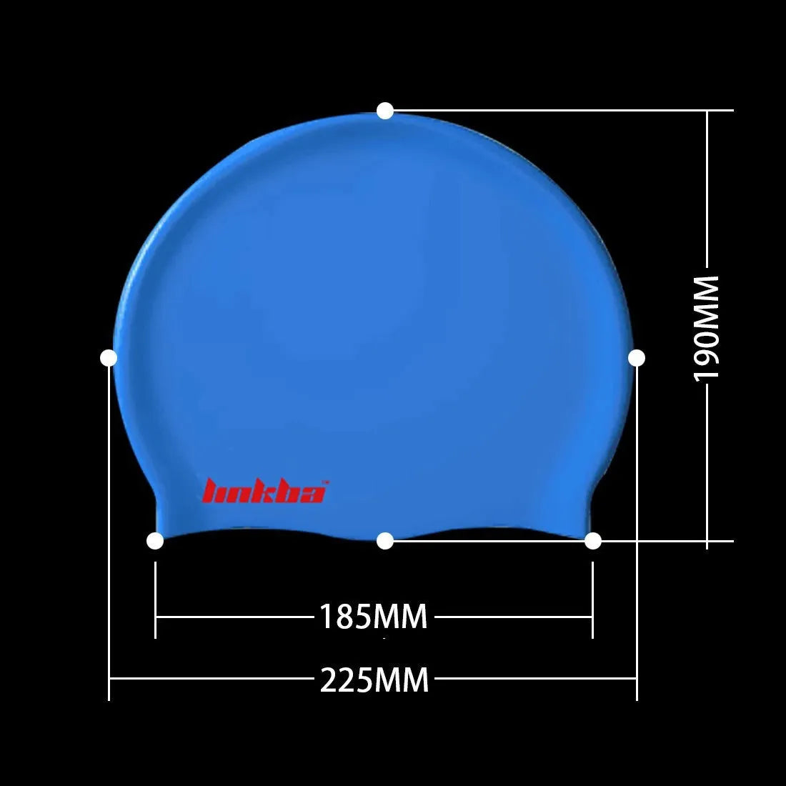 Silicone swimming cap with letter print design in multiple colour options