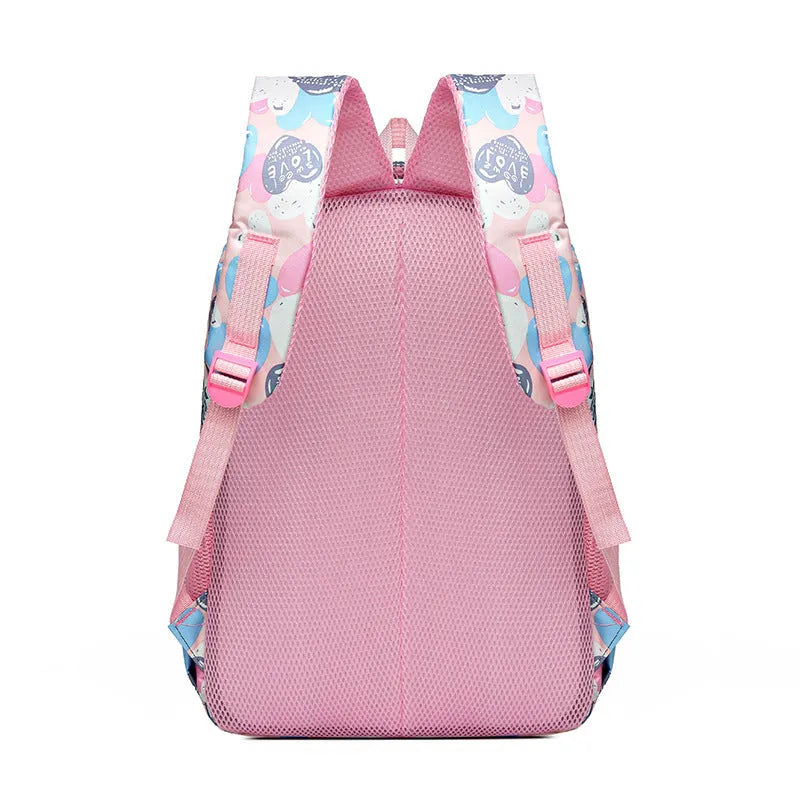 Student schoolbag with air pillow belt system in Oxford cloth construction showing blue colour option