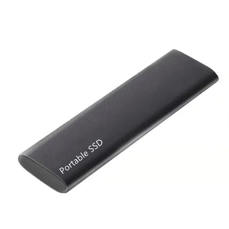 Red metal-cased mobile SSD expansion hard disk with ultra-thin portable design