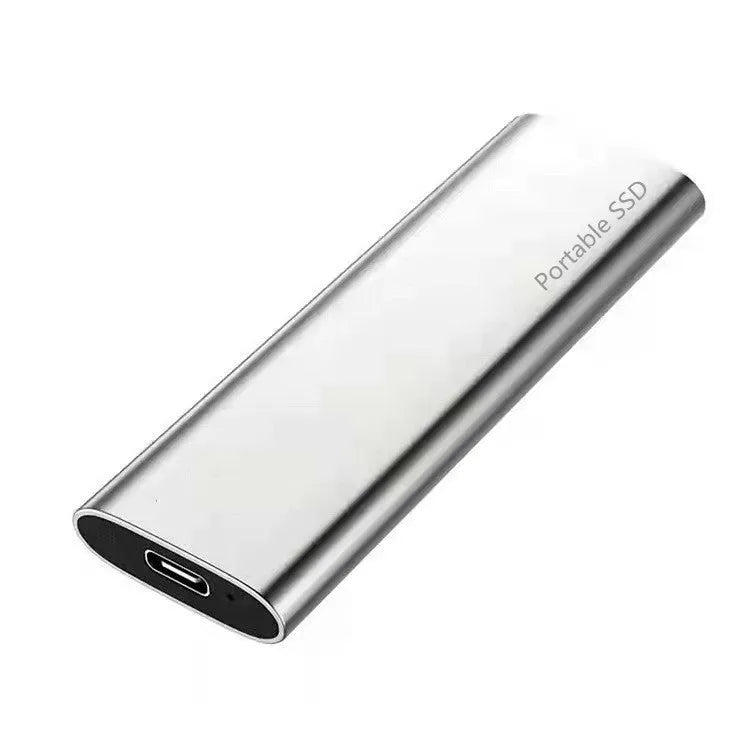Red metal-cased mobile SSD expansion hard disk with ultra-thin portable design