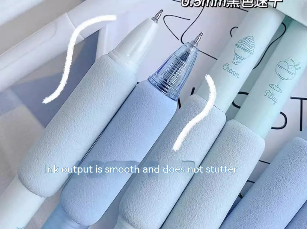 Ice cream sponge press neutral pen with double-headed fluorescent tip for calligraphy practice