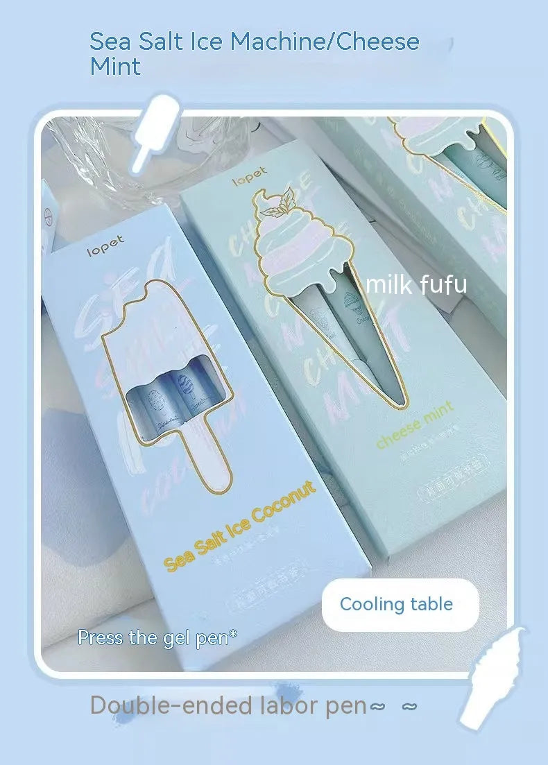 Ice cream sponge press neutral pen with double-headed fluorescent tip for calligraphy practice