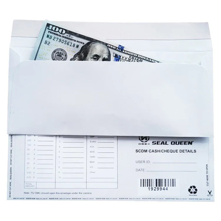 Blue anti-opening self-adhesive confidential security envelope measuring 105x240mm