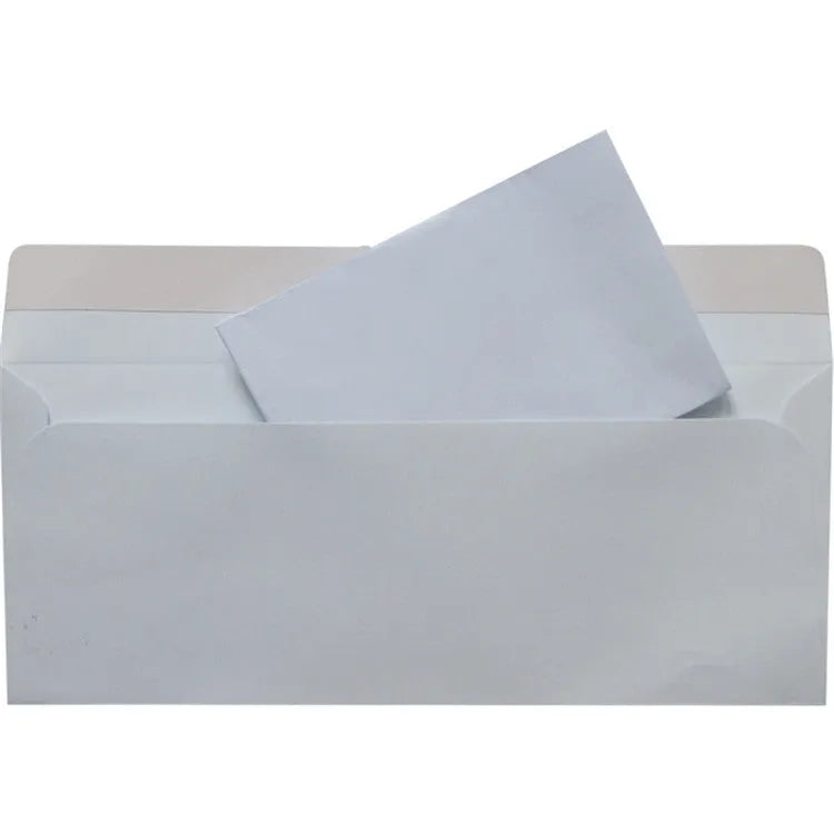 Blue anti-opening self-adhesive confidential security envelope measuring 105x240mm