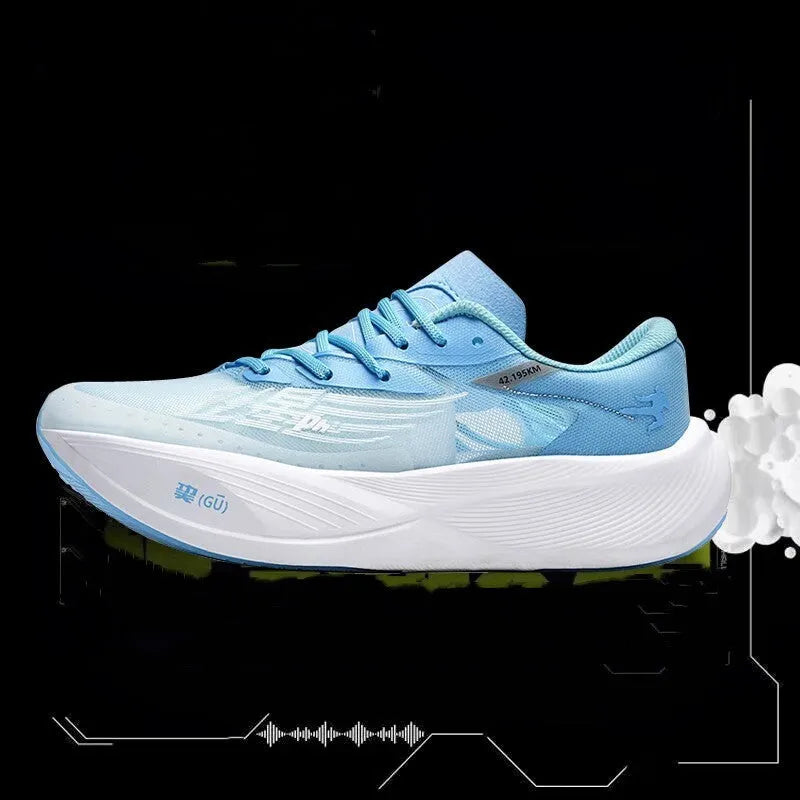 Low top carbon plate sneakers in multiple colours with natural rubber sole and lace-up front