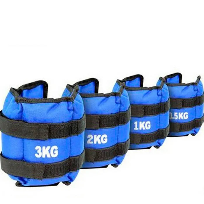 Track and field legging sandbags with Oxford cloth construction showing six weight options from 1kg to 6kg