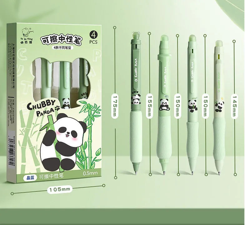 Cartoon-themed erasable gel pen with 0.5mm tip and friction eraser in various designs