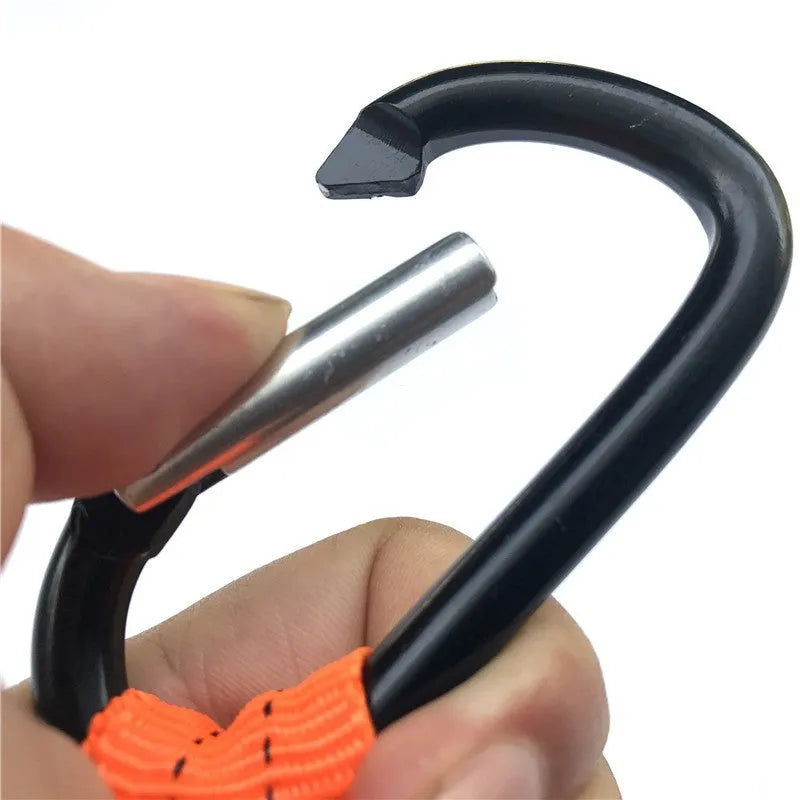 Orange fishing rod safety rope showing 90cm length and connection fittings for fall protection