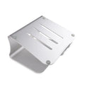 Silver grey aluminium notebook cooling bracket with rotary ventilation design