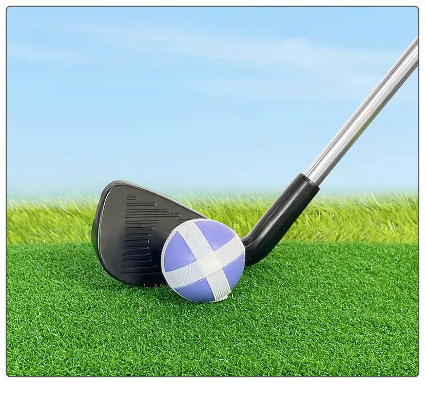 Metal golf club set showing adult and children's sizes for outdoor practice and recreational sports