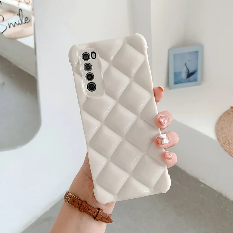 Silicone Huawei phone case in solid colour showing back cover design