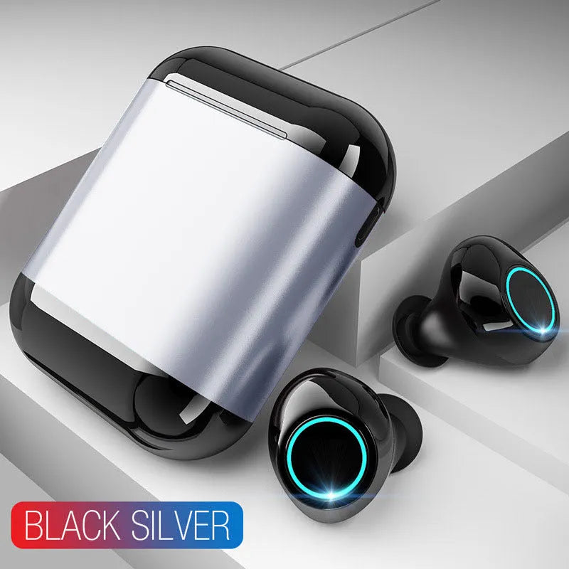TWS wireless Bluetooth headset in black, gold, and light grey colour options