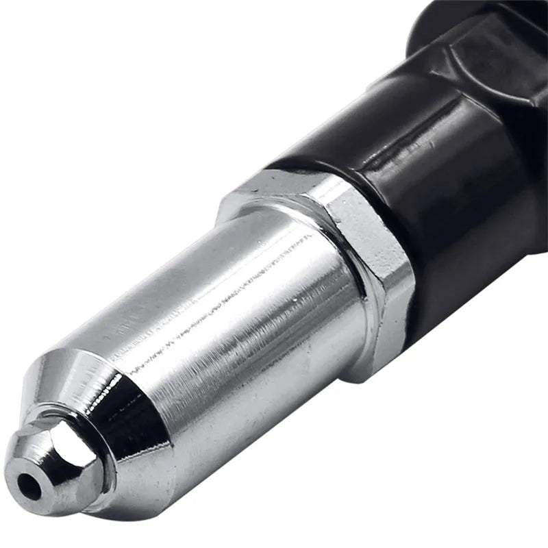 Black metal electric drill rivet gun attachment with 173mm length for aluminium and automotive applications