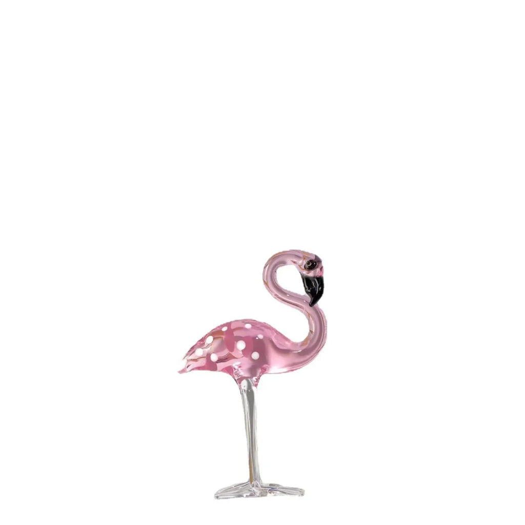 Pink crystal flamingo decorative ornament for table centrepiece display