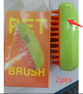 3-in-1 cat steam brush 9.6x7x5cm plastic pet grooming comb in green or yellow