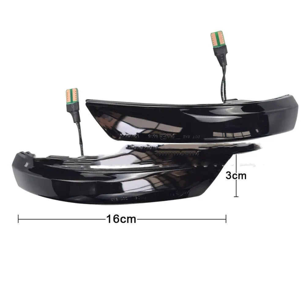 Ford Focus Mondeo rearview mirror waterfall light with blue and yellow two-tone illumination for 2008-2018 models