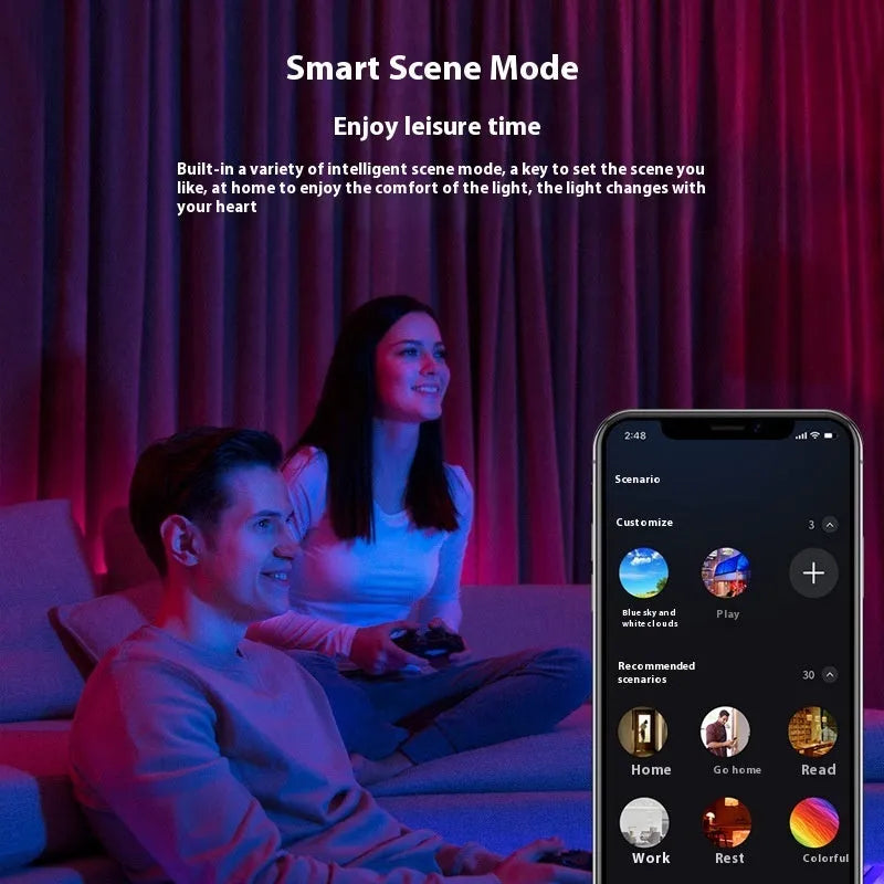 Smart WiFi Bluetooth RGBW remote control colour changing ceiling lamp with E26 holder