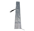 Grey waterproof Oxford cloth cover for a large outdoor offset umbrella.