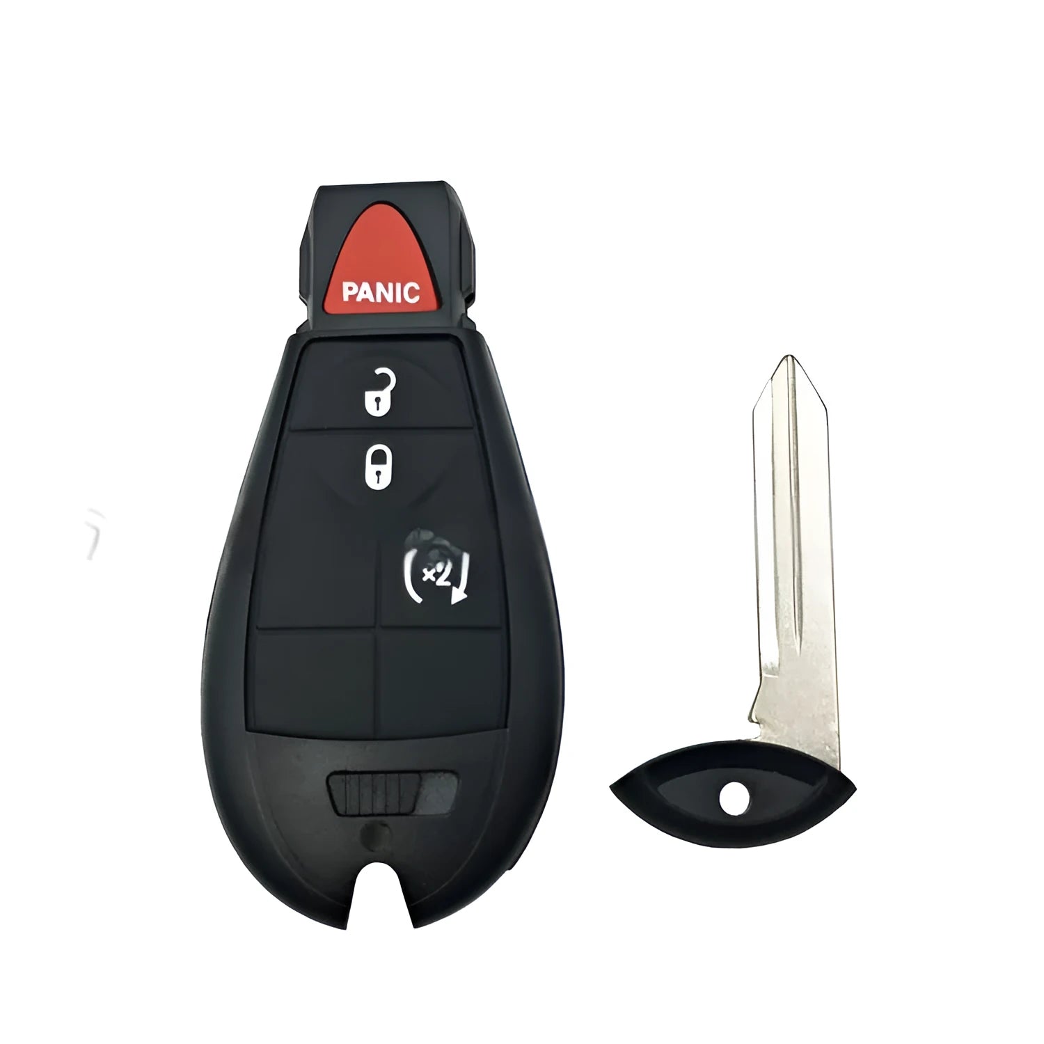Dodge Chrysler car key shell replacement with ABS brass construction measuring 85x42x15mm