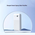 Smart spray odour removal machine and mounting bracket for pet litter box freshening