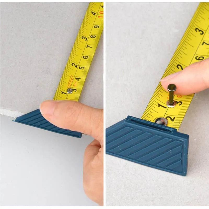 Blue aluminium alloy multifunctional woodworking cutter with measuring scale for board materials