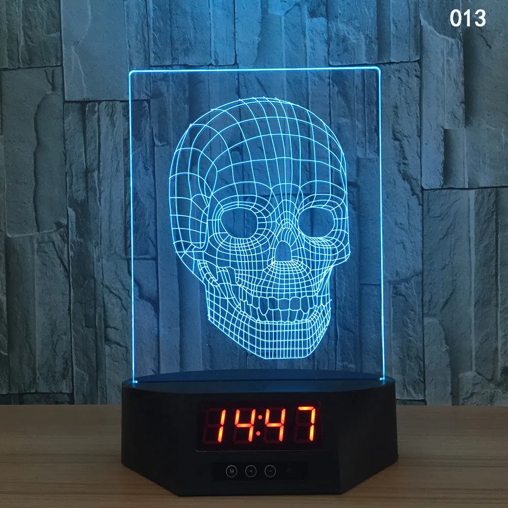 3D blue dolphin LED table night light with remote control on wooden surface