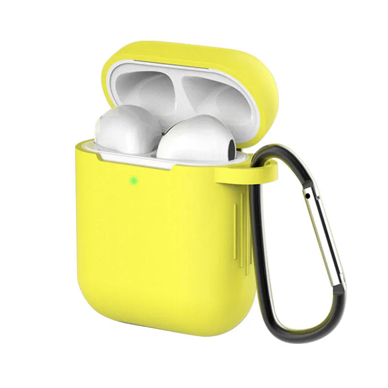 Silicone protective case cover for Apple AirPods 1st and 2nd generation in multiple colours