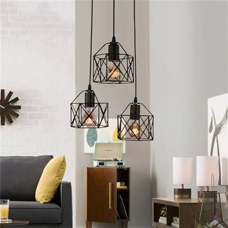 American country style decorative wall light with iron shade