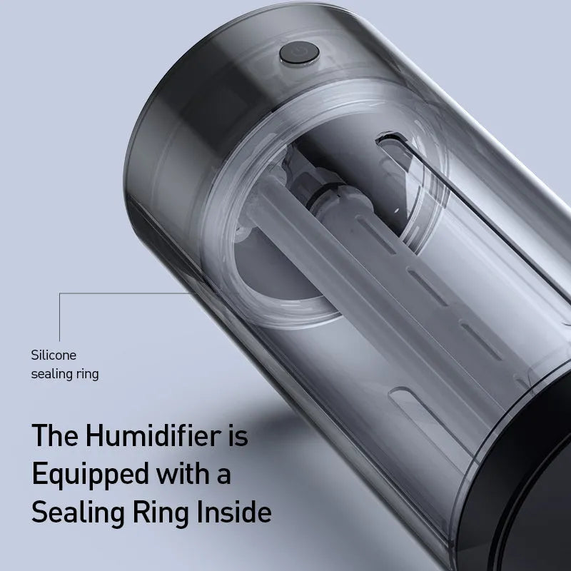 Black aluminium alloy car diffuser humidifier with air purification and aromatherapy functions