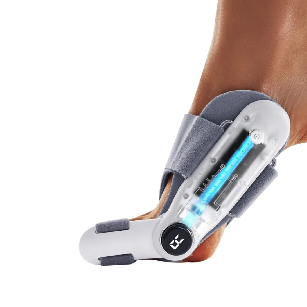 White electric adjustable hallux valgus toe separator with Type-C charging port