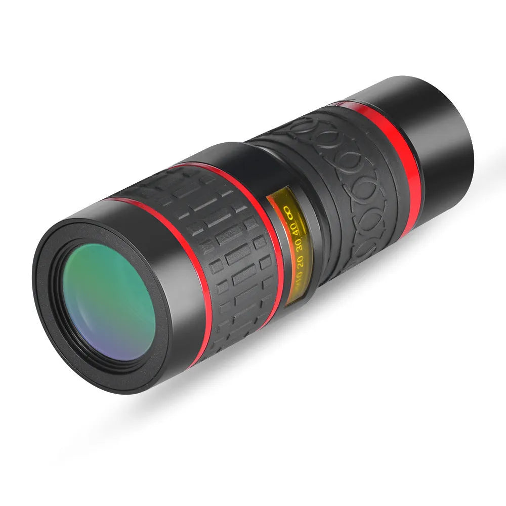20x magnification mobile phone telescope with universal clip attachment on a smartphone