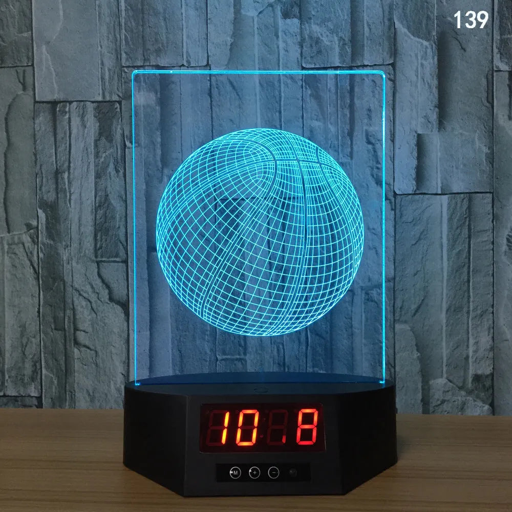 3D blue dolphin LED table night light with remote control on wooden surface