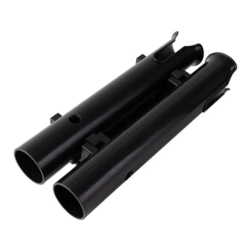 Motorcycle fishing rod rack clamp with carbon construction and double-layer plastic frame