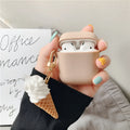 Silicone cylinder ice cream design case for AirPods 2 wireless Bluetooth headphones