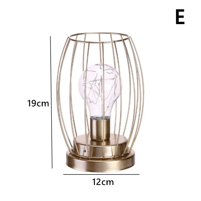 Geometric iron decorative light ornament with electroplated finish in Nordic style for home decoration