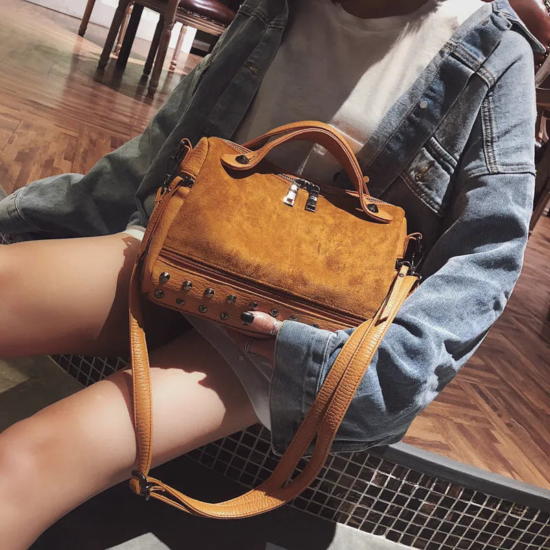 Soft PU leather women's shoulder tote bag with large capacity and smooth zipper in black, brown, or grey